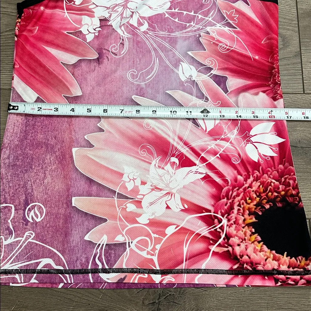 NKnBURN Wildflower Singlet Running Training Tank Pink White Size Large - Image 7