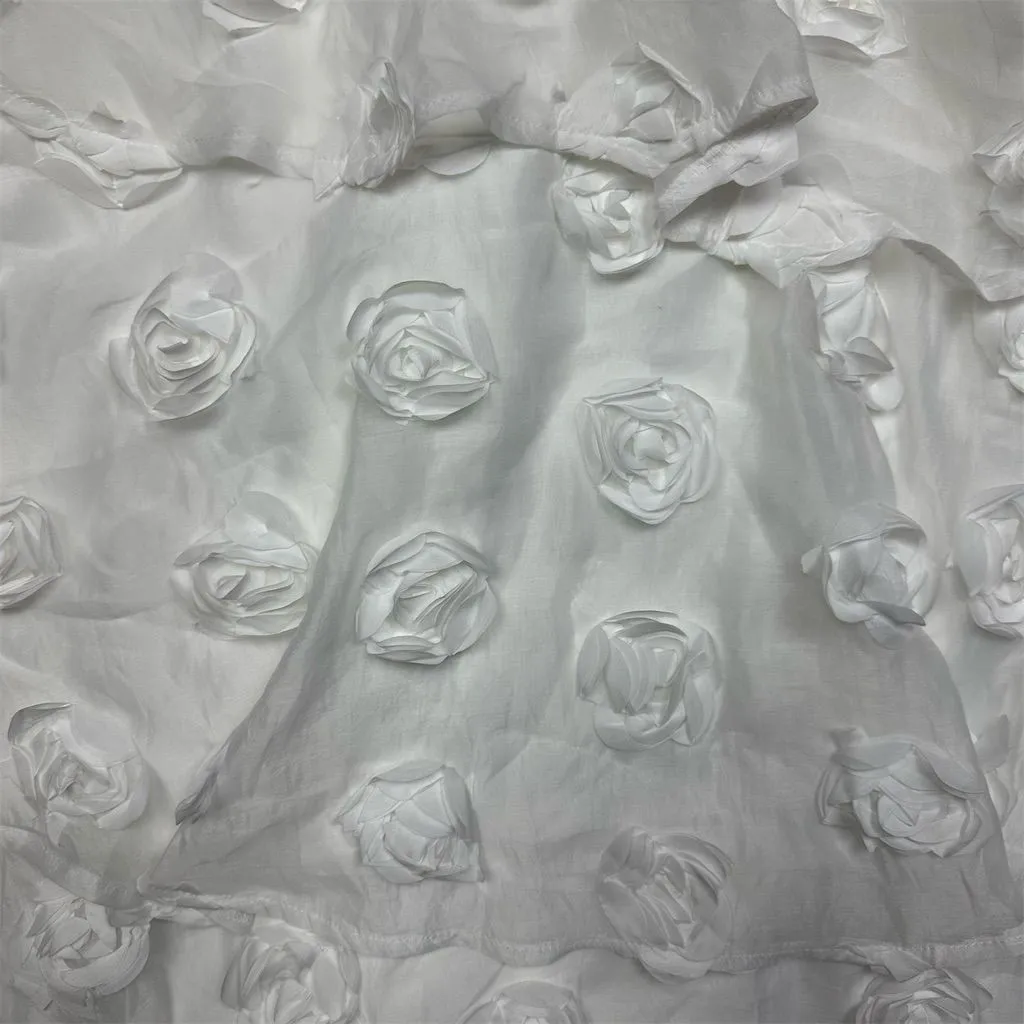 NWT Lulus Exceptional Entrance White Sleeveless Tiered Rosette Midi Dress XL - Image 5