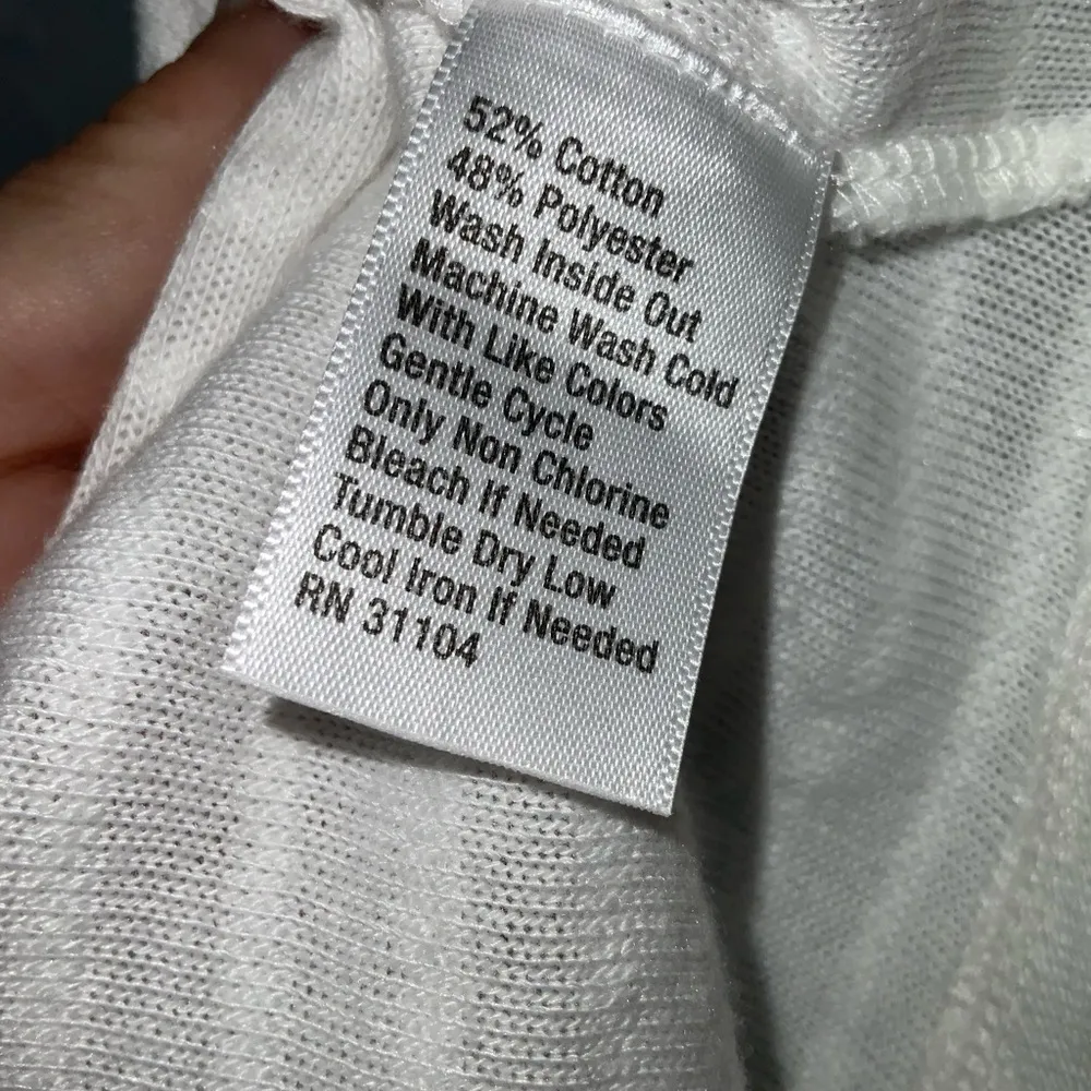 Kim Rogers White Striped Wide Short Sleeve Cotton Blend Blouse NWT PXL - Image 7