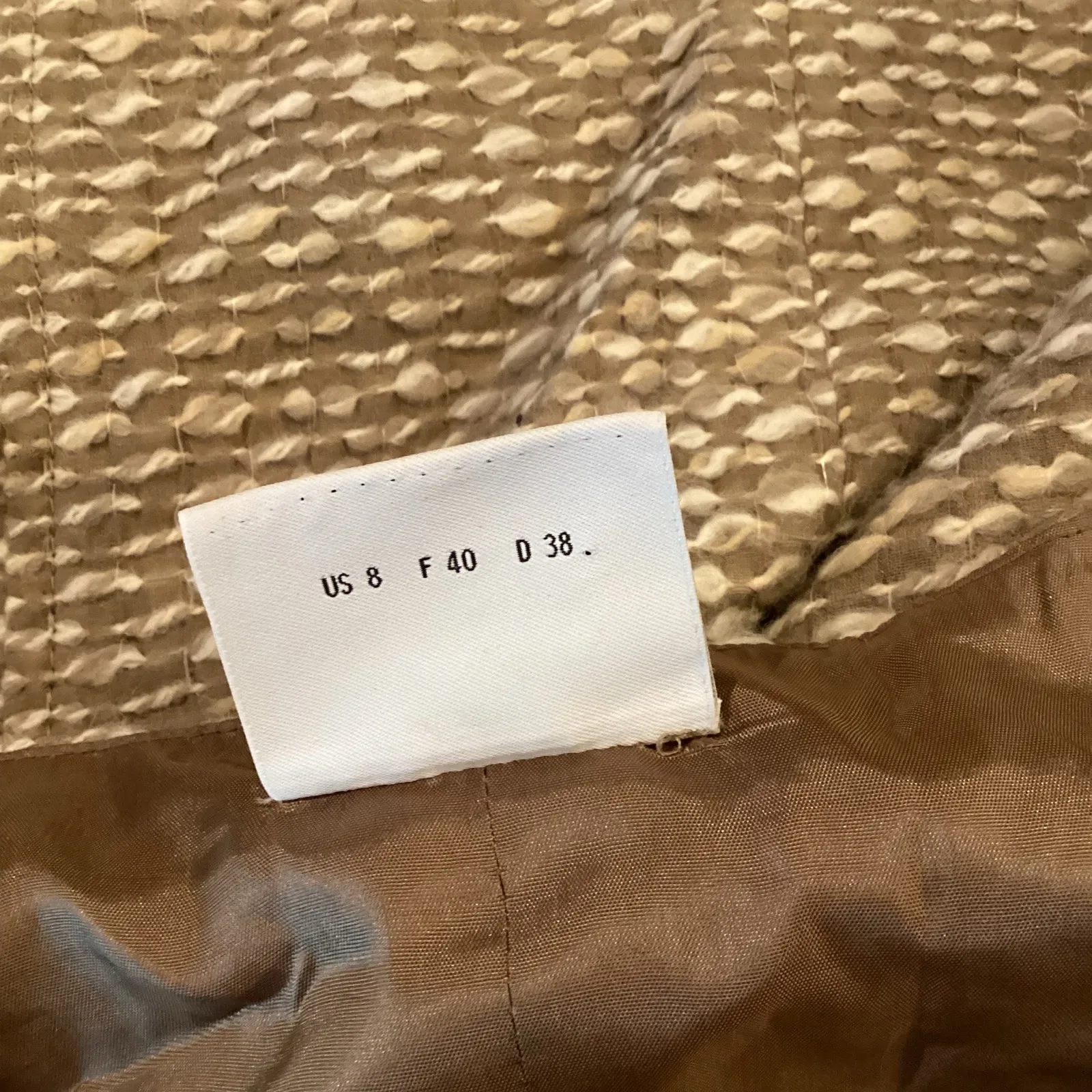 Akris Punto camel brown wool blend Boucle knit Mid length sleeveless dress 8 - Image 11