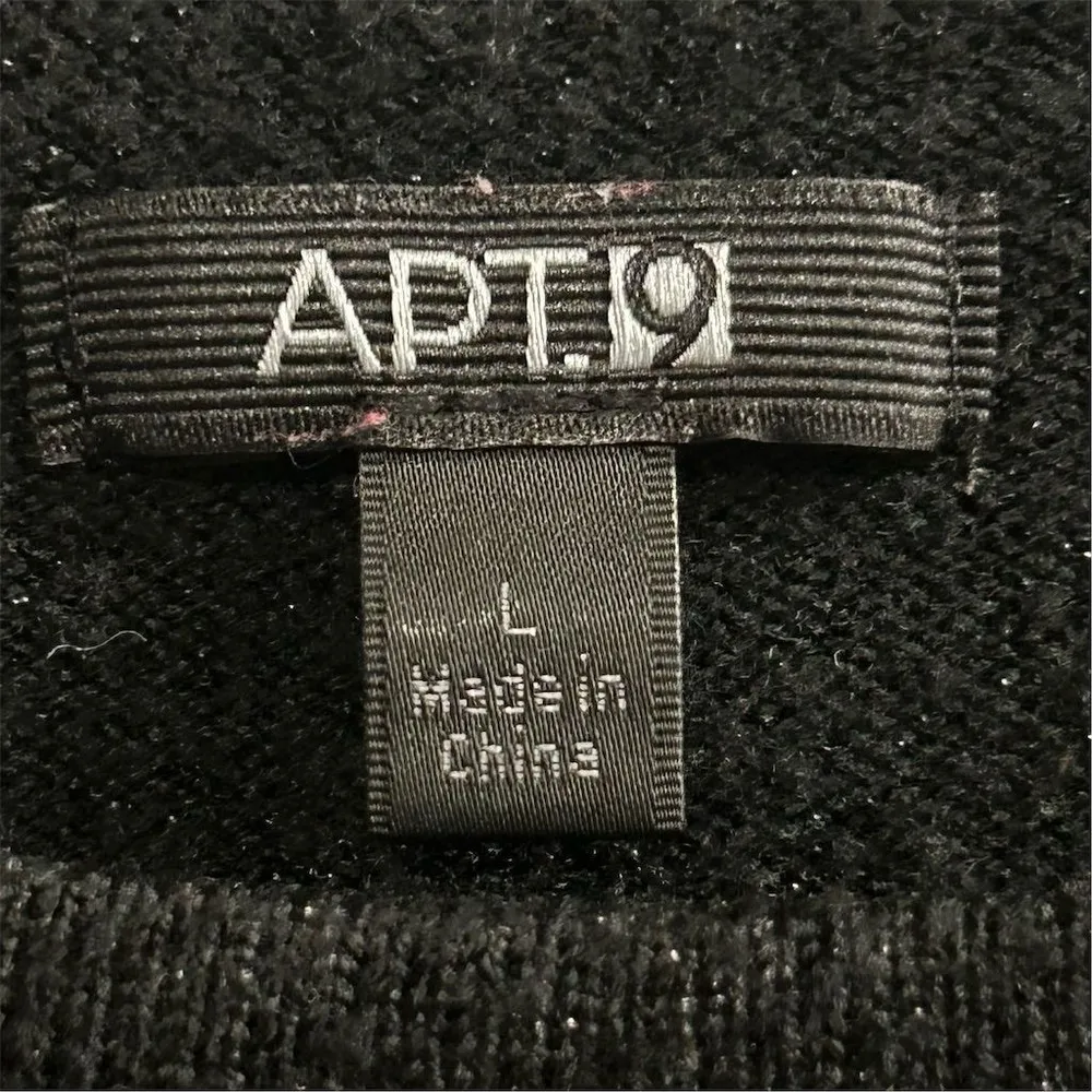 APT. 9 Women’s metallic Shimmer Black Crew Neck Pullover Sweater Long Sleeve - Image 10