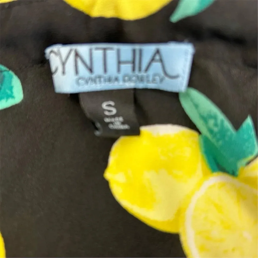 Cynthia Rowley Women's Lemon Print Blouse Size S Multicolor Floral - Image 8
