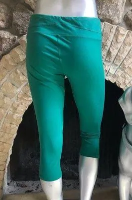 North Face Flash Dry Green Yoga Cropped Leggings Waist Pocket Women's Size Large - Image 2