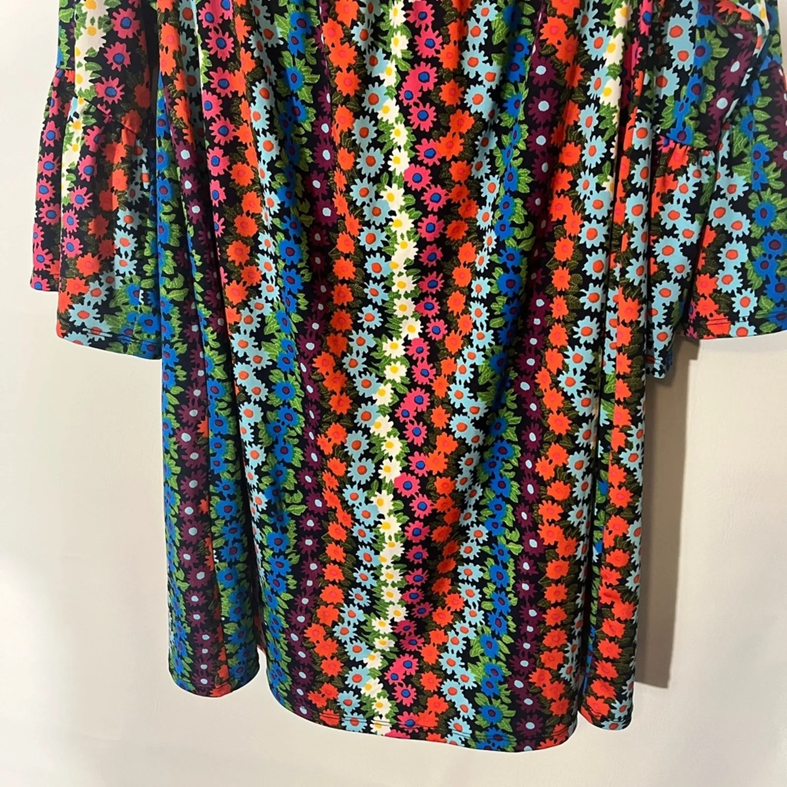 Trina Turk Multi Color Floral Off‎ Shoulder Tunic/Dress Size Large - Image 6