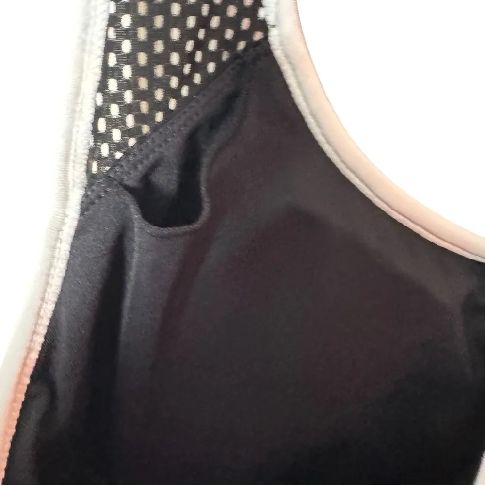 Xersion Women's Athletic Sporty Racerback Black & Yellow Print Sports Bra Sz XL - Image 3