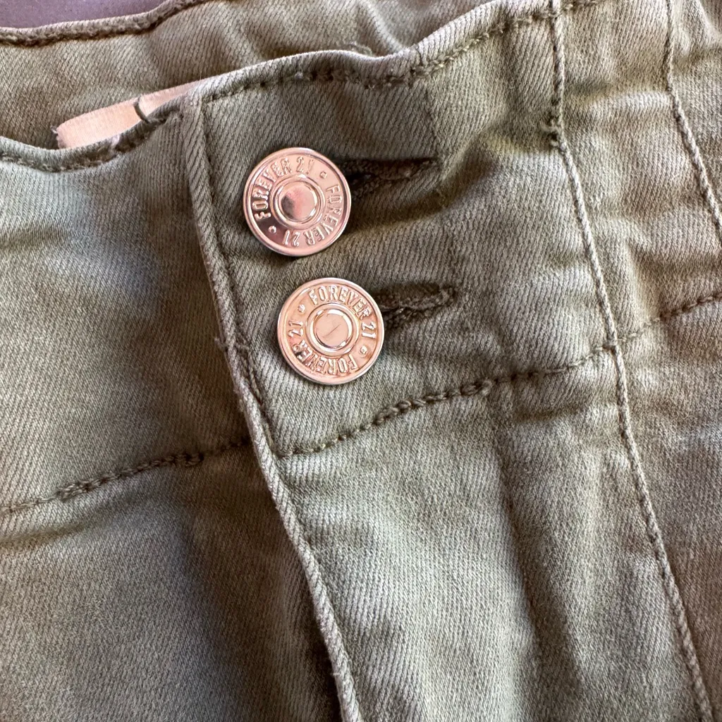 Forever 21  Olive extra Flare Jeans - Image 4