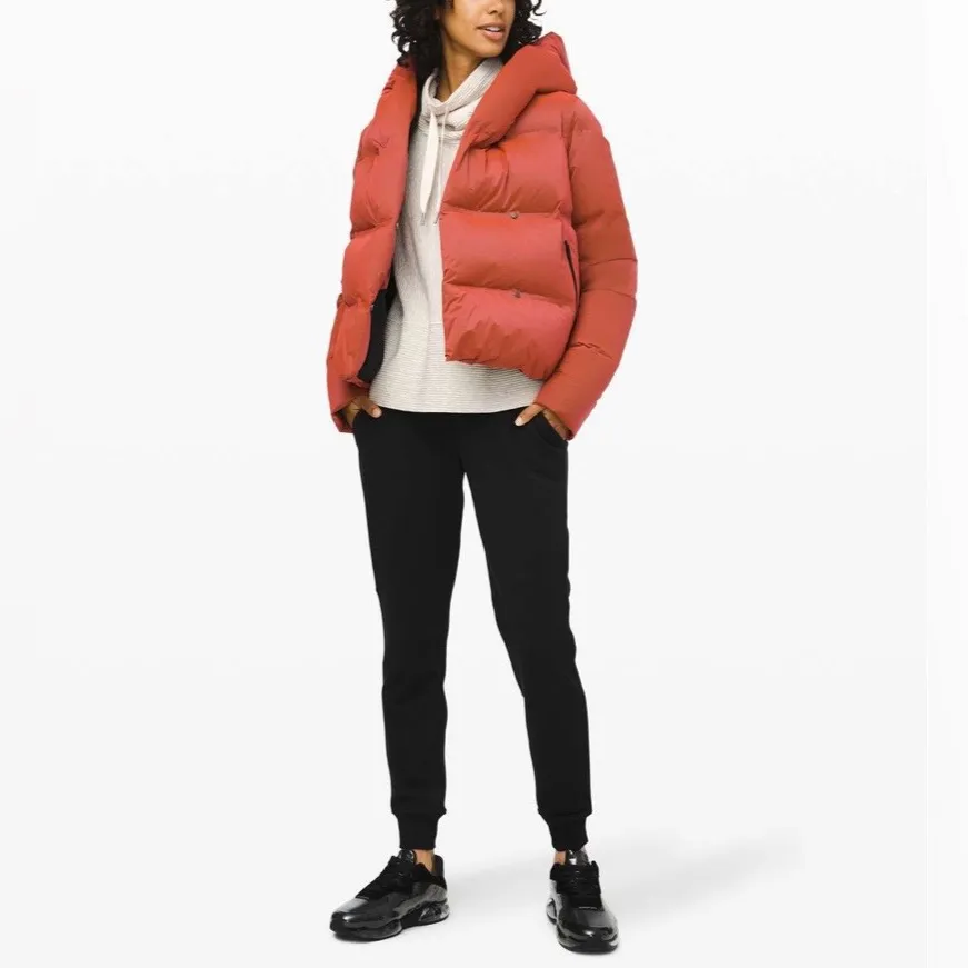 2019 Lululemon Cloudscape Wrap Short Coat Jacket Burnt Umber Size 8 Rare Retired - Image 2