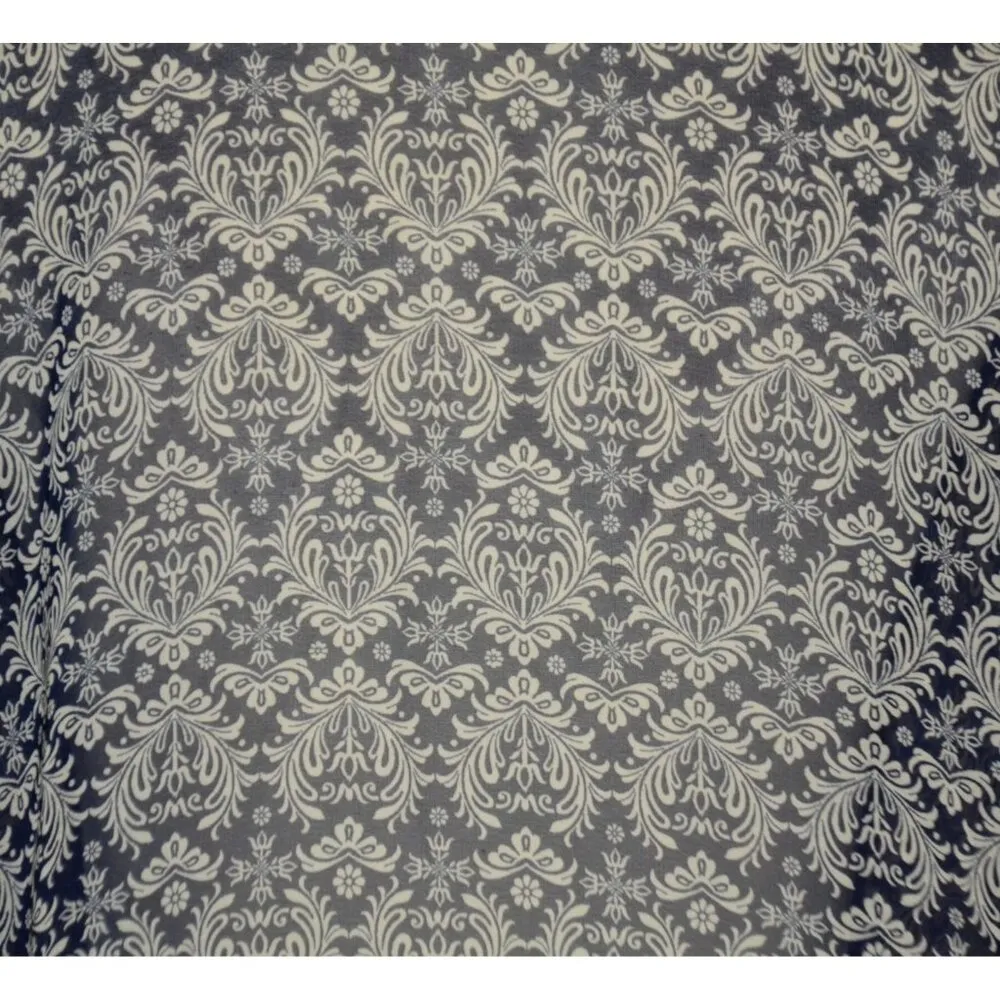 Renee C Top Women's M Blue Mixed Print Open Front Cardigan Boho Hipster Sheer - Image 8