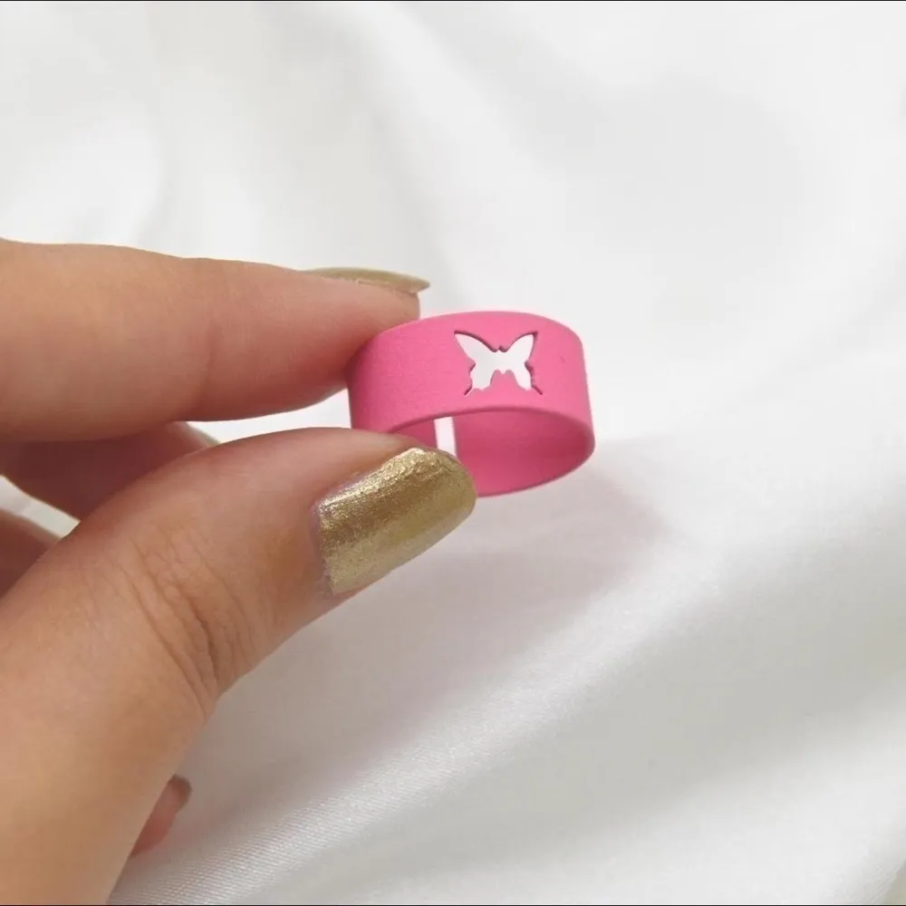 Butterfly Matching BFF Rings Pink - Image 4