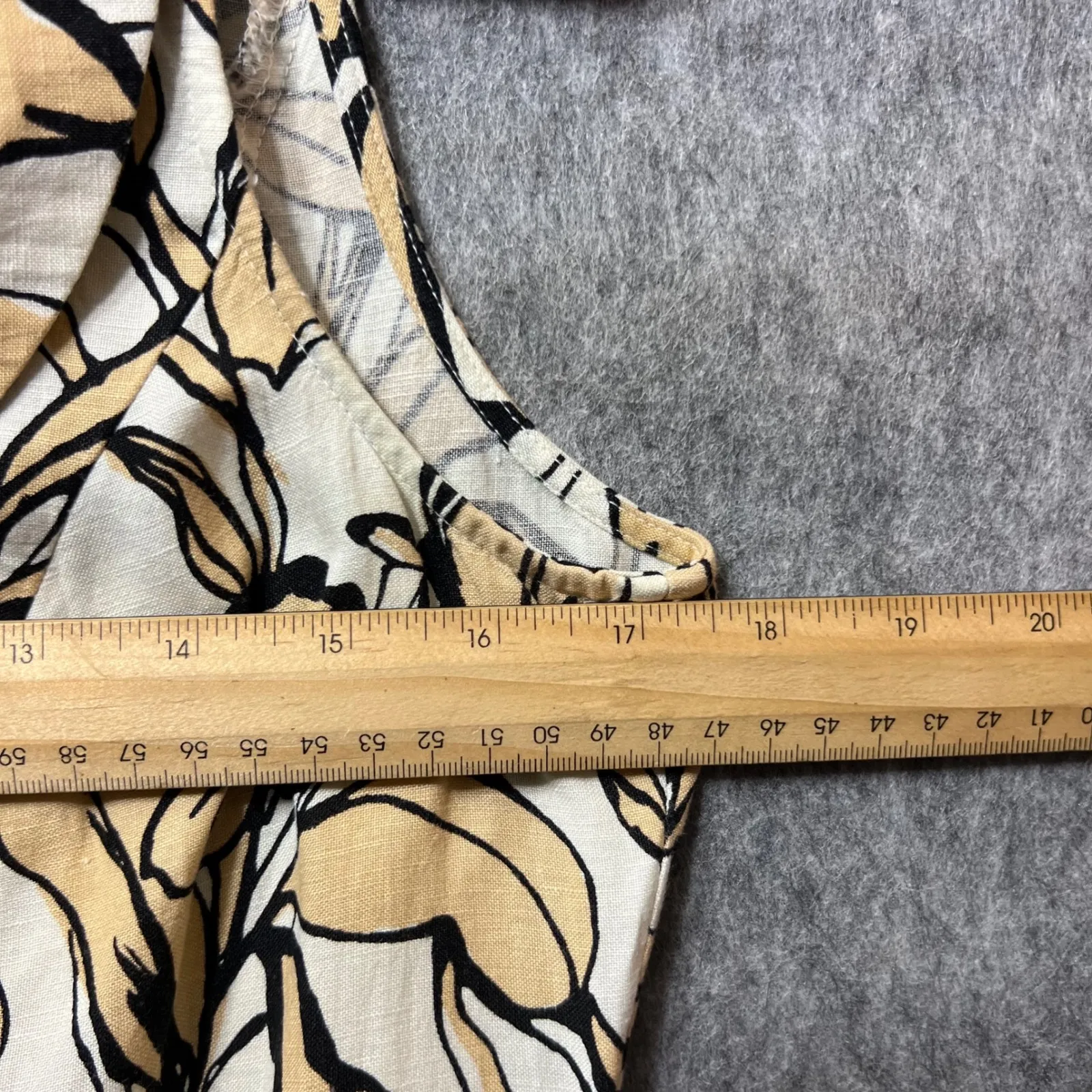 Chadwicks Floral‎ Print Dress Sleeveless Button Front Belted Linen Blend 10P - Image 7