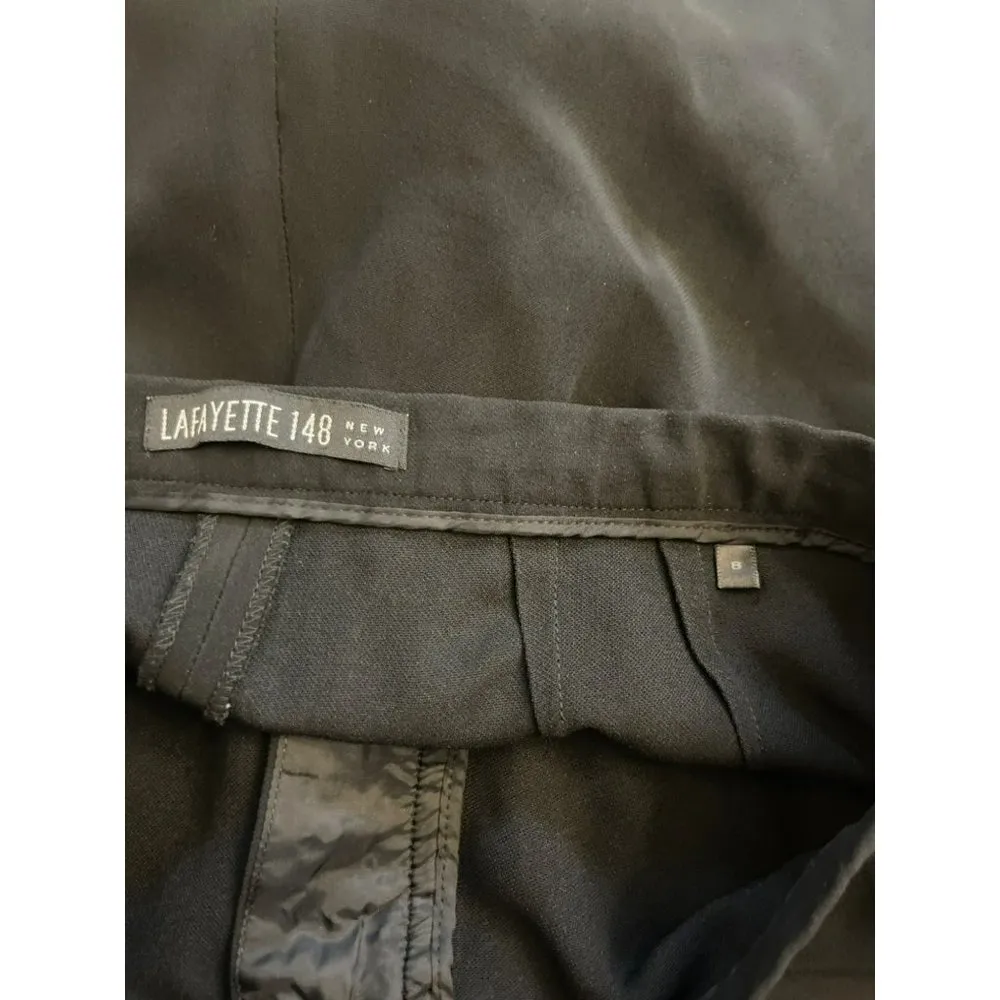 New York Dress Pants Size 8 Black High Rise Wide Straight Leg - Image 3