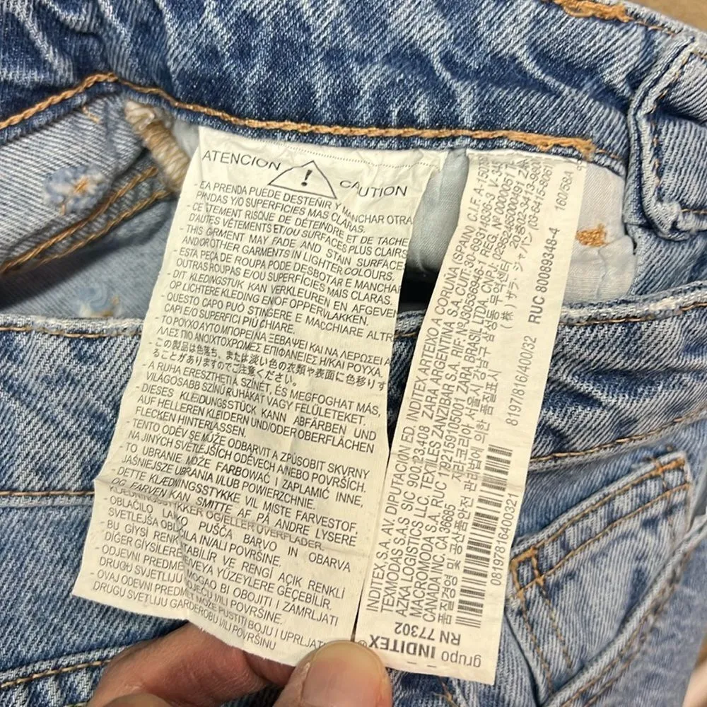 Zara High-Rise 8197/816 Wide Leg Culotte Jeans Sz:00 NWT C24 - Image 11