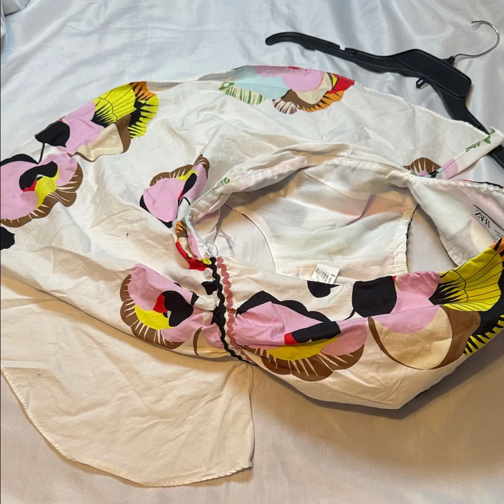 Zara Multicolor One-Shoulder Tank Top - Image 3