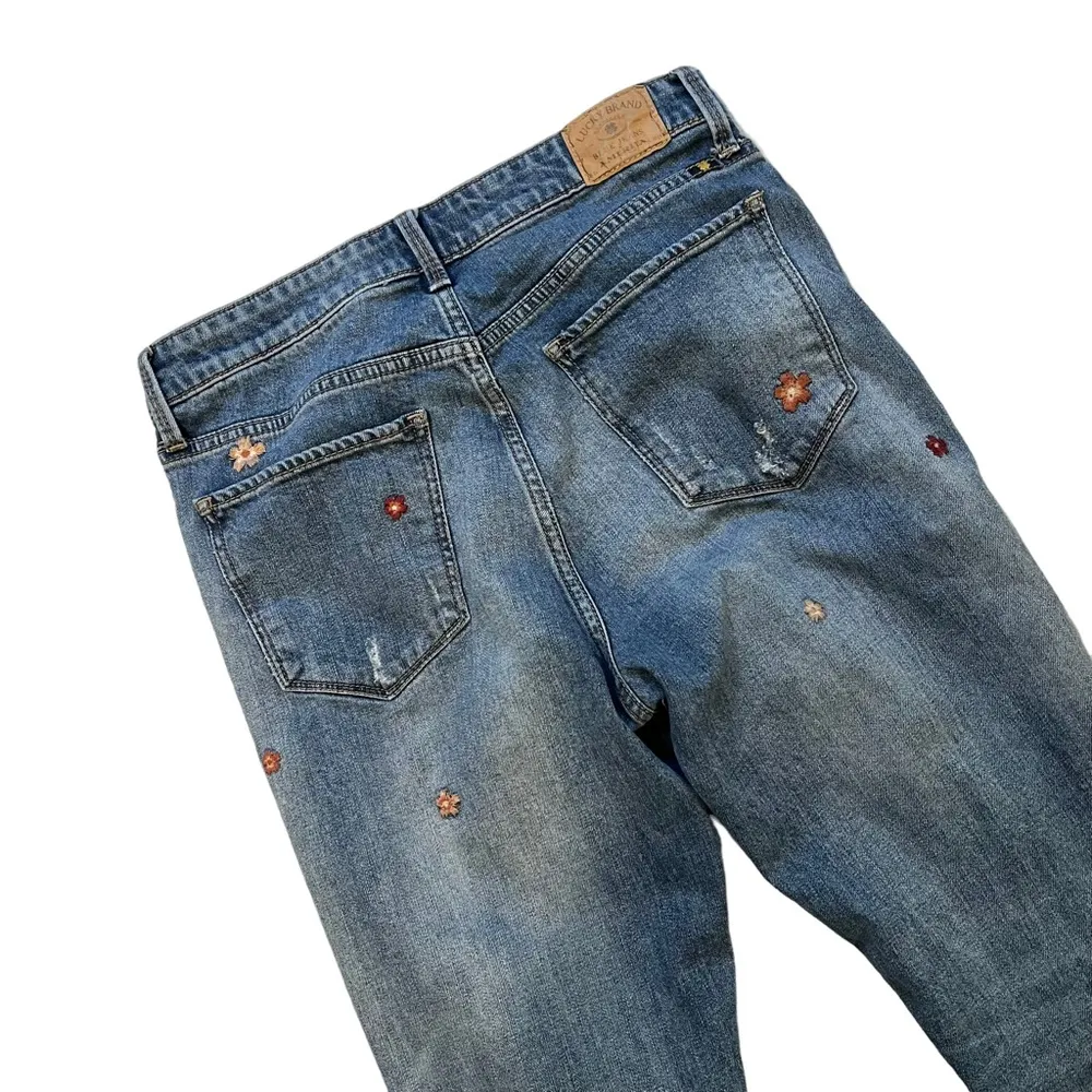 Lucky Brand Bridgette Skinny Distressed Embroidered Floral Jean, Sz 6/28 - Image 9