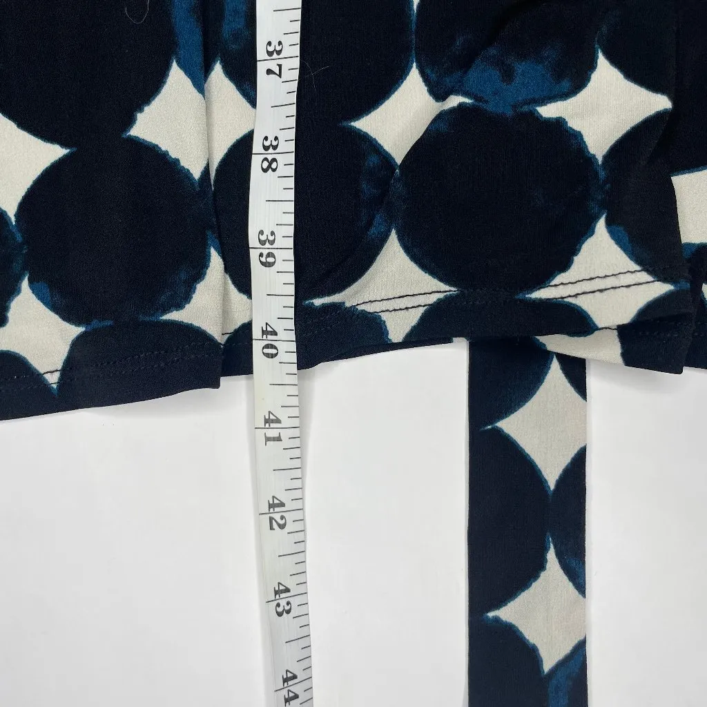 Women's Polka Dot Ruffled V-Neck Belted Sleeveless Midi Dress L Occasion - Image 8