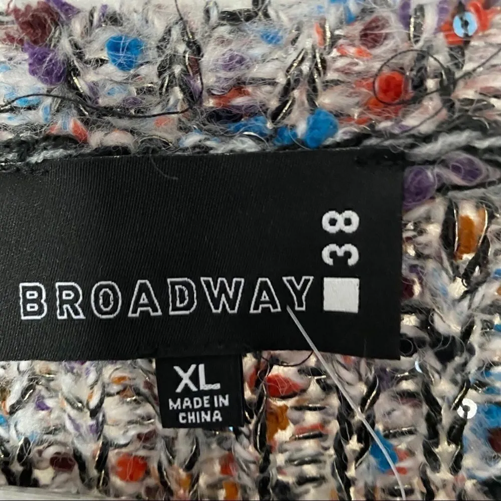 NWT Broadway 38 multi colored Sweater XL - Image 4