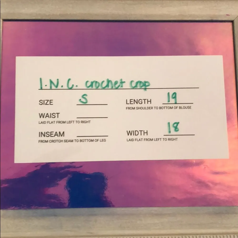 INC  NWOT crochet crop top! - Image 3