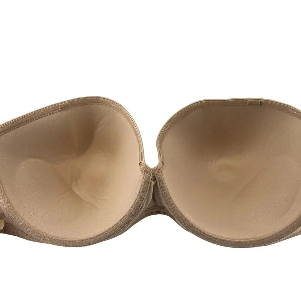 Lane Bryant Cacique Smooth Beige Lightweight Strapless Bra 46DD - Image 3