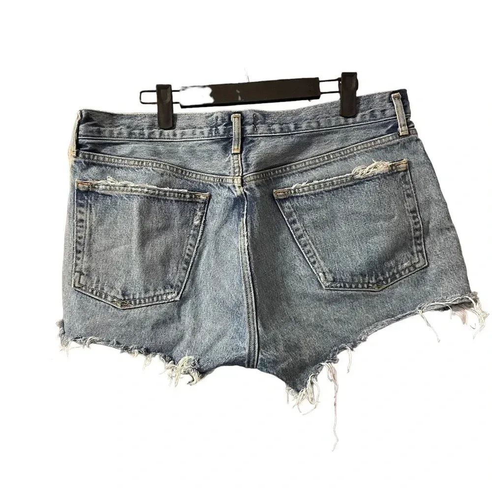 AGOLDE PARKER DENIM DISTRESSED SHORTS - Image 2