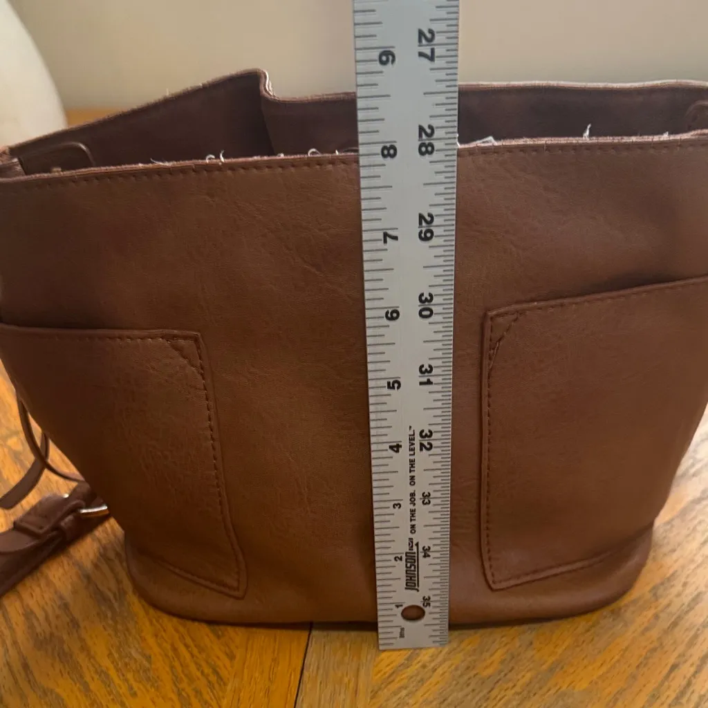 Steve Madden  brown long strap purse - Image 5