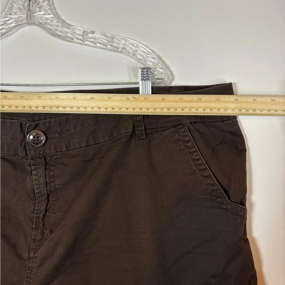 Lane Bryant Women’s  Brown Flat Front Chino Shorts Size 26 - Image 4