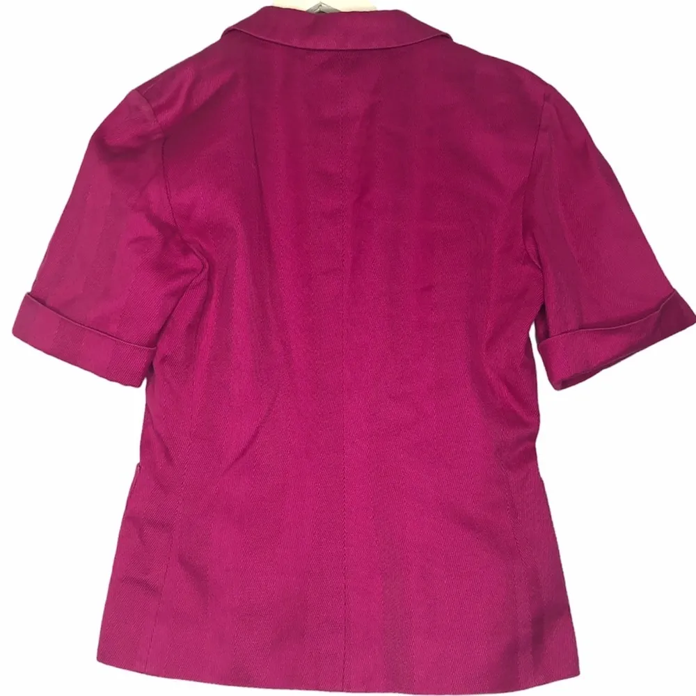 YSL Vintage Cropped Blazer Jacket Pink Size 6 - Image 10