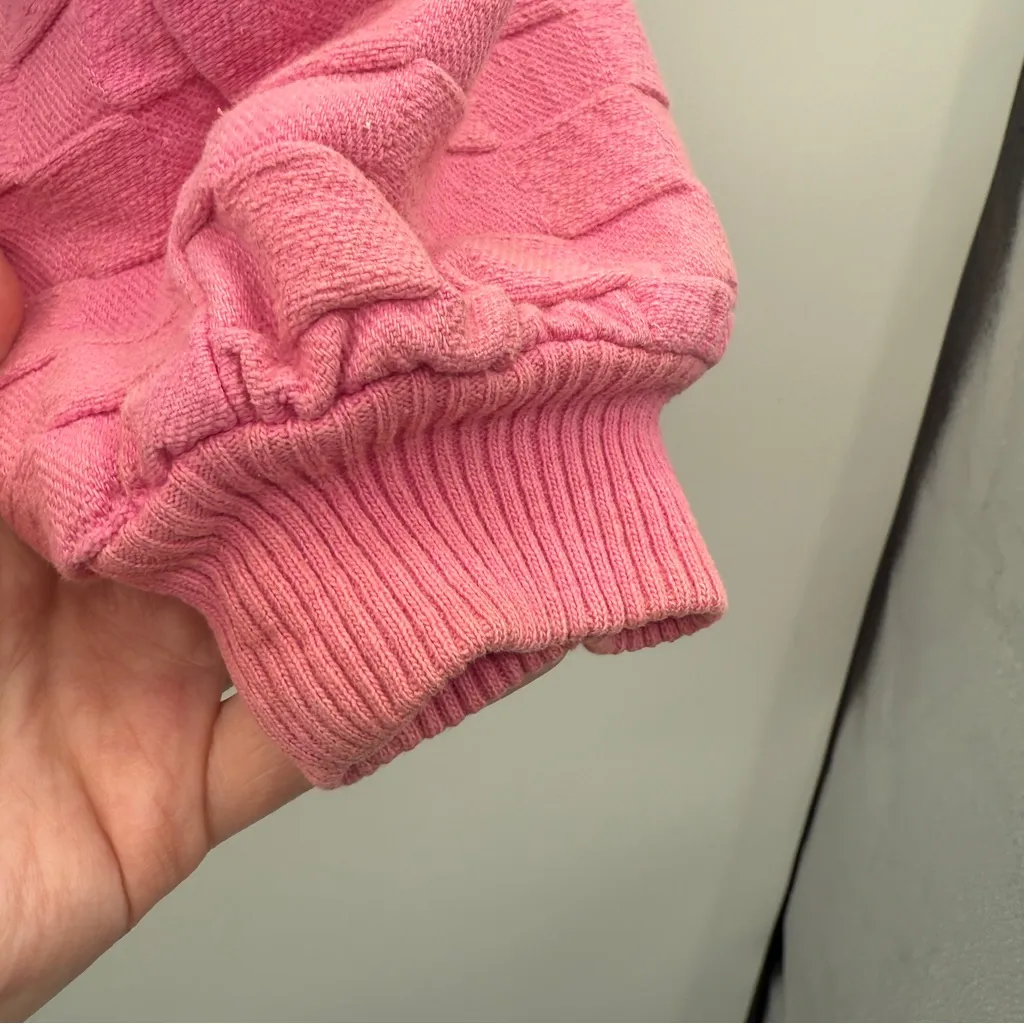 Vintage Wek The World Vail Pink Textured Long Sleeve Pullover Sweater Sz L Size L - Image 9