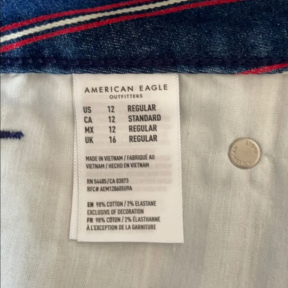 NWOT American Eagle Striped Hi Rise Stretch Mini Skirt - Image 6