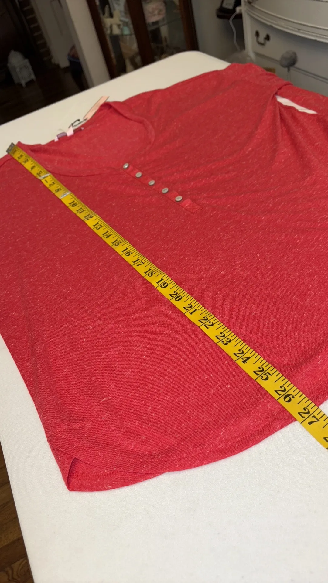 Victoria’s Secret T-shirt 3/4 sleeve deep scoop neck button front Sz medium NWT - Image 3