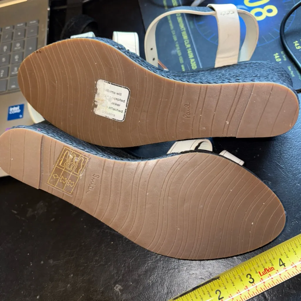 Paul Smith wedges black and white leather size 5.5 - Image 12