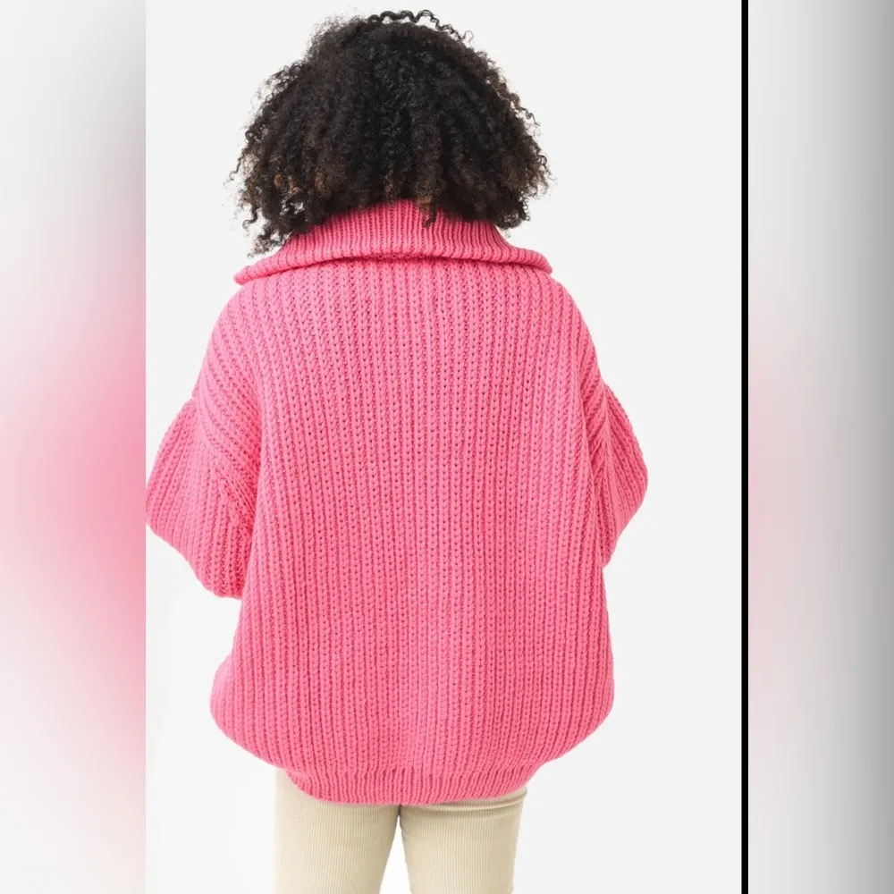 Mr. Mittens Venson Fish High Neck Jumper Pink Pullover Wool Size XS/S - Image 5