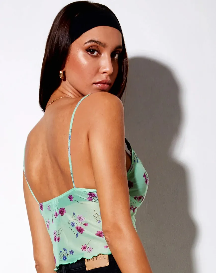 Motel Rocks Yenika Lace Cami Crop Top - Image 2