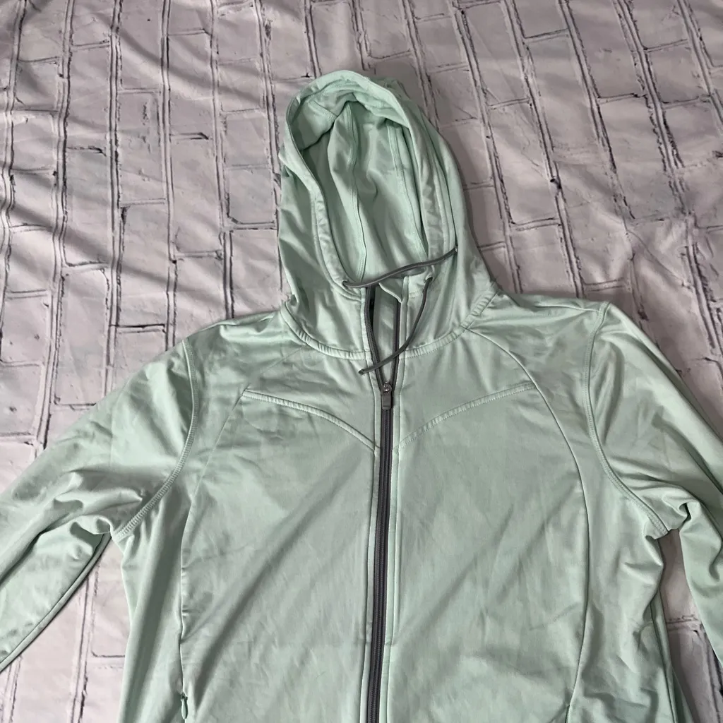 Free Country Mint Green Full Zip Hoodie Hooded Lightweight Jacket Women’s XL - Image 4