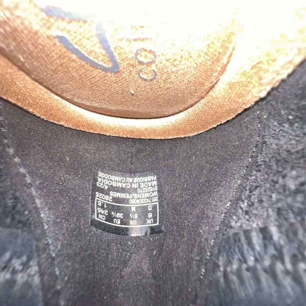 Clarks Collection Leather Flat Lyrical Sky Black Leather Size US 8.5 - Image 6