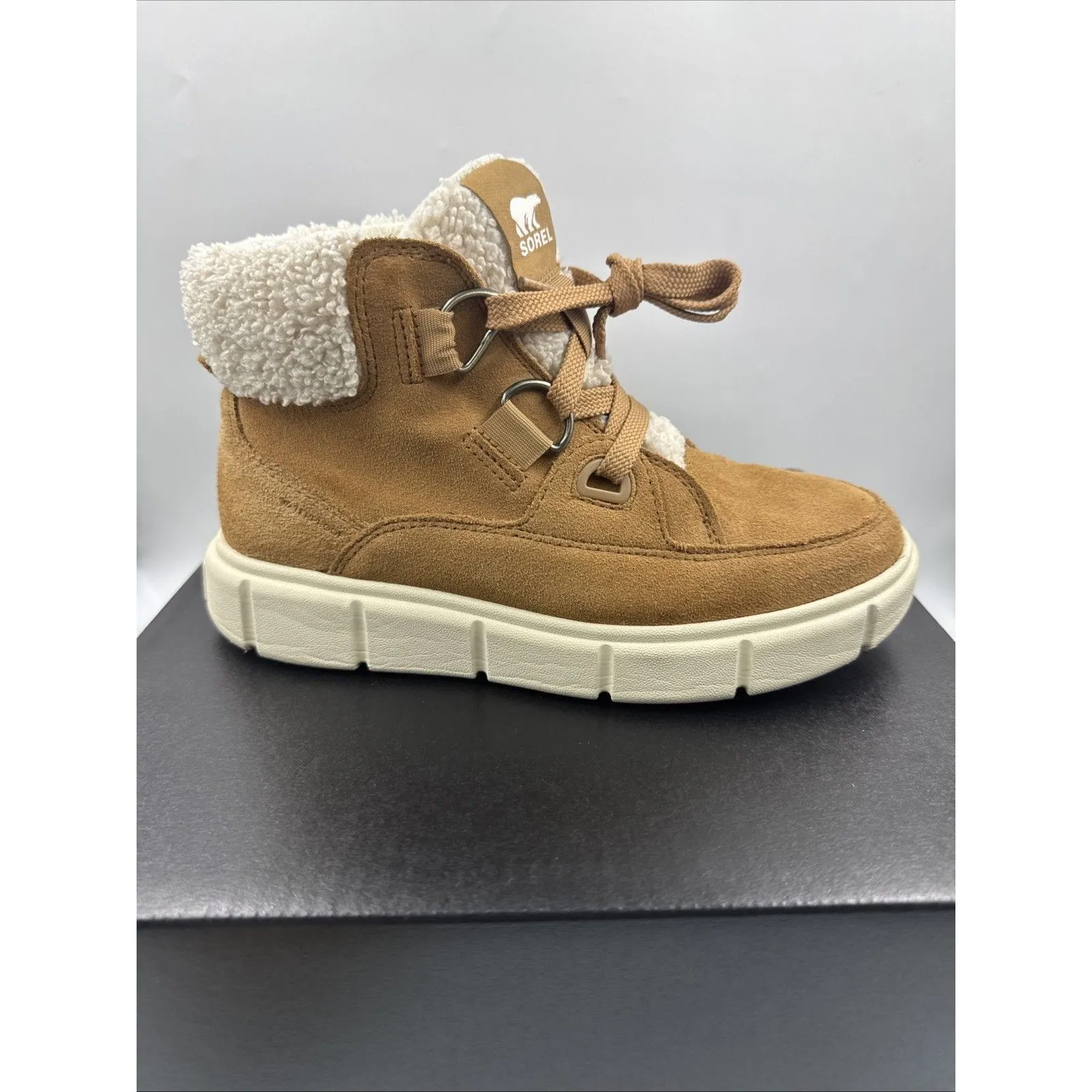 Sorel Explorer III NW Lace Up Waterproof Womens Boot Tawny Buff/Sea Salt Size 7 - Image 10