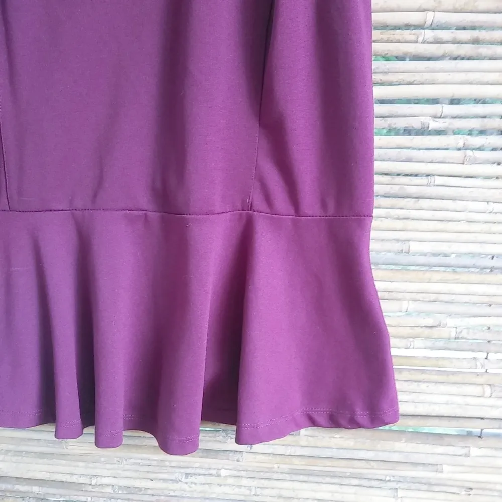 Ambiance Apparel 1X Purple Workwear Top Plus - Image 2