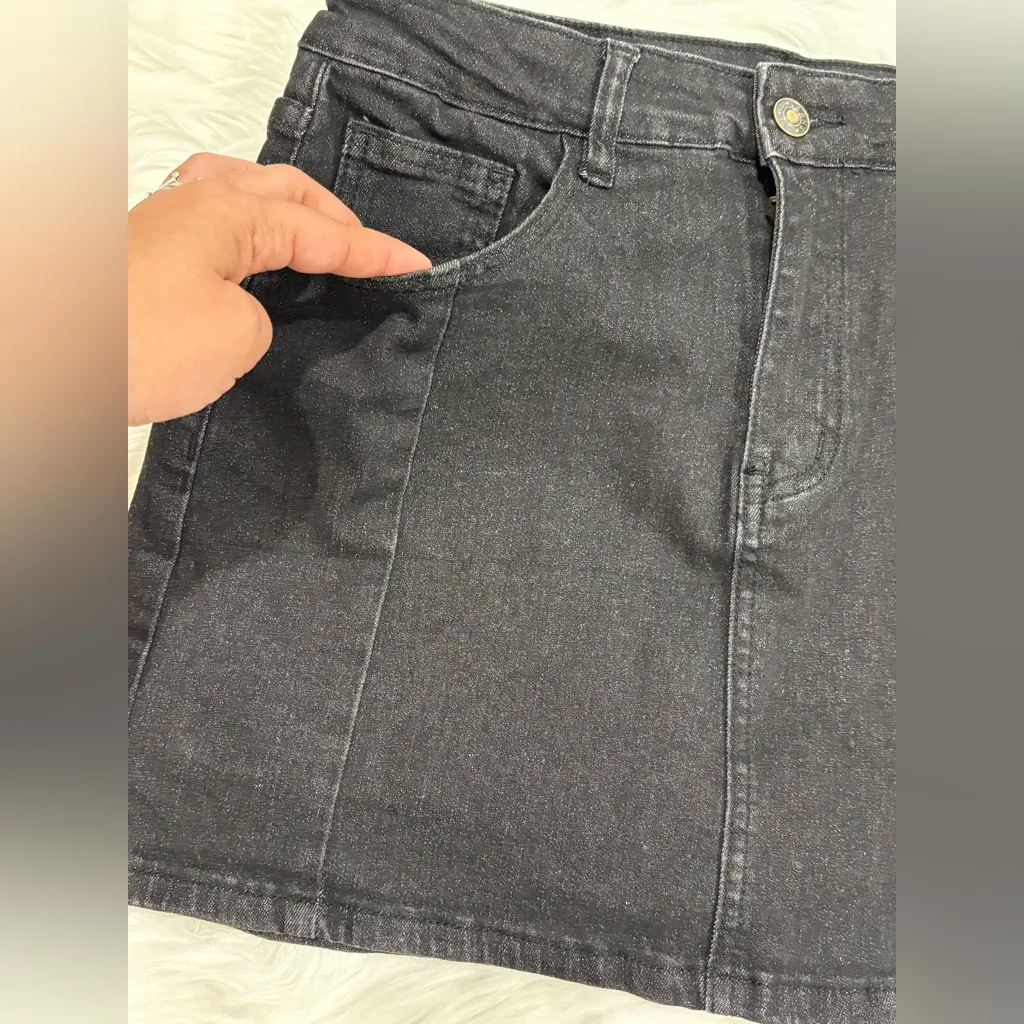 Denim Skort Black Size M - Image 4
