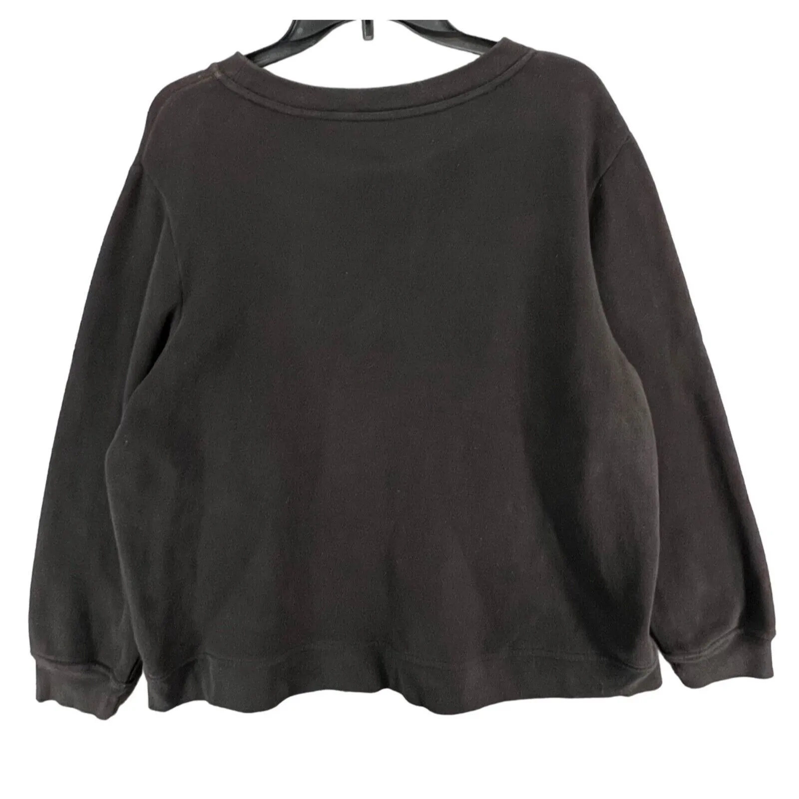 Holiday Editions Sweatshirt Womens 1X Black Halloween Embroidered Pullover Owl - Image 3