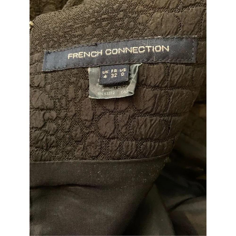 NWOT French Collection Women's Black Croc Luxe Print Sheath Mini Dress Size 0 - Image 5