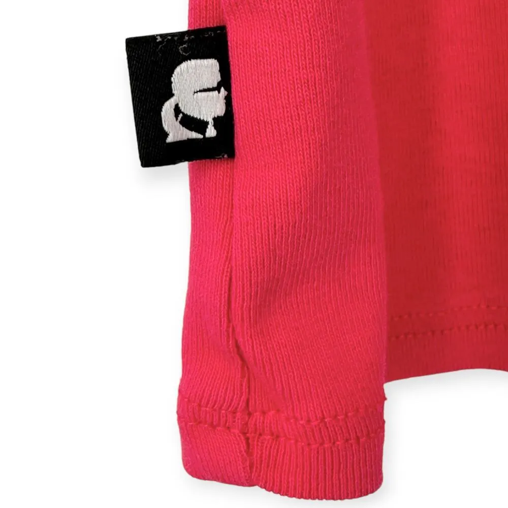 Karl Lagerfeld Paris | Small | Vibrant Berry Signature Logo Knot Front Tank Top - Image 5