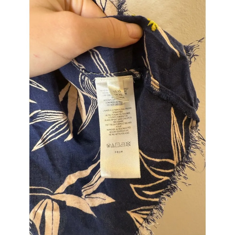 Urban Outfitters Embroidered Button Up Top Womens Sz XS Linen Blend Beachy Boho - Image 7