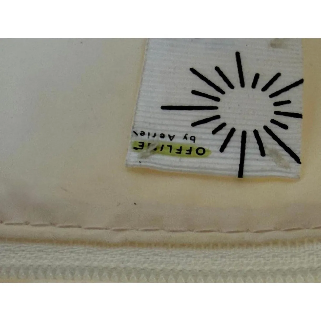 Aerie Cream Crossbody Bag with Coral Adjustable Strap - Image 8