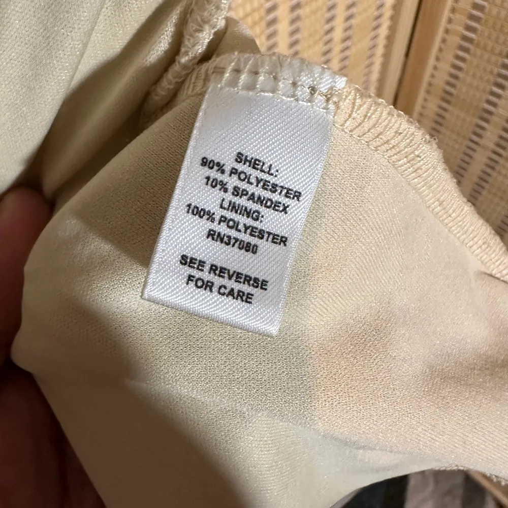 Cato Brown Tan and Cream Lace Trim and Overlay Bustier Layered Tank Top Small - Image 16