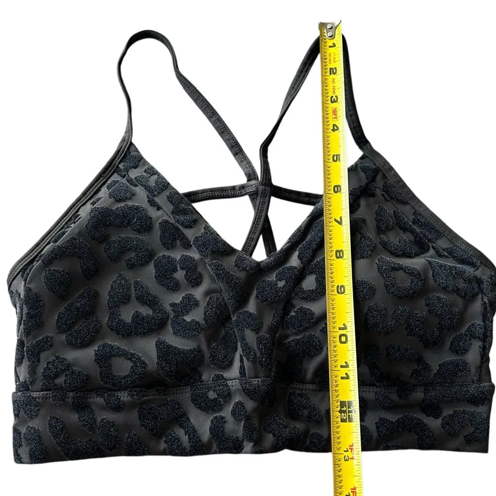Balance Athletica Vitality Womens M Lux Form Sports Bra Panther Black Velvet New - Image 7