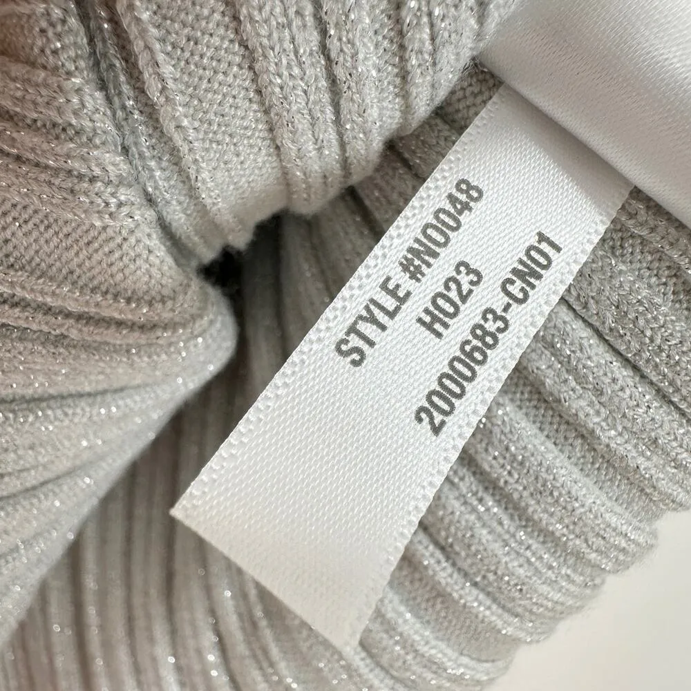 Madewell The Signature Shimmer Knit Cutaway Sweater Tank Ribbed Gray XS NWT - Image 6