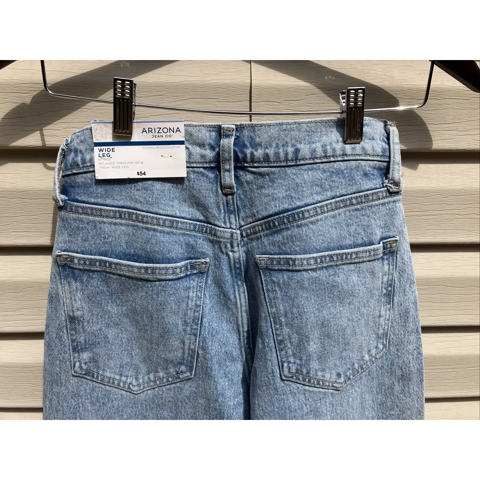 Arizona‎ Jeans Women's Wide Leg High Rise Relaxed Blue Denim Jeans Size 0 NWT - Image 5