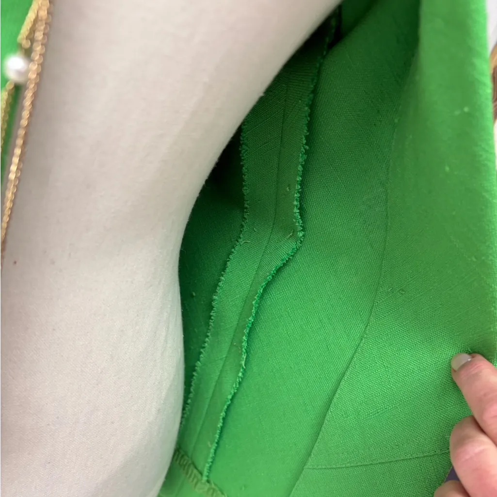 Vintage 70s R&K Originals Bright Green Dagger Collar Blazer XS–S Disco Bright - Image 10