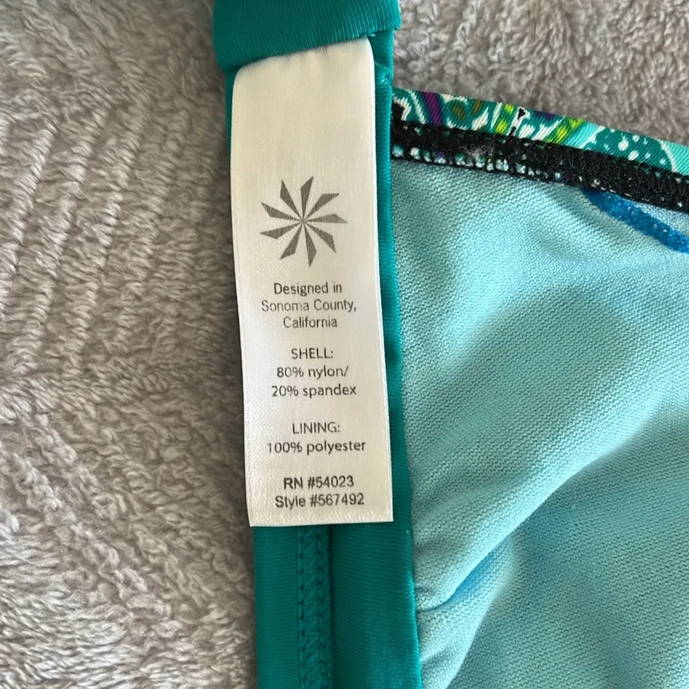 Athleta Samana Turquoise Paisley Halter Bikini Top - Image 4