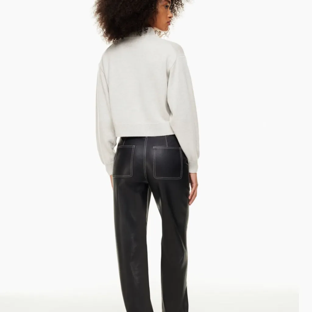 Aritzia Harper Mock‎ Neck Sweater Heather Birch XS - Image 2