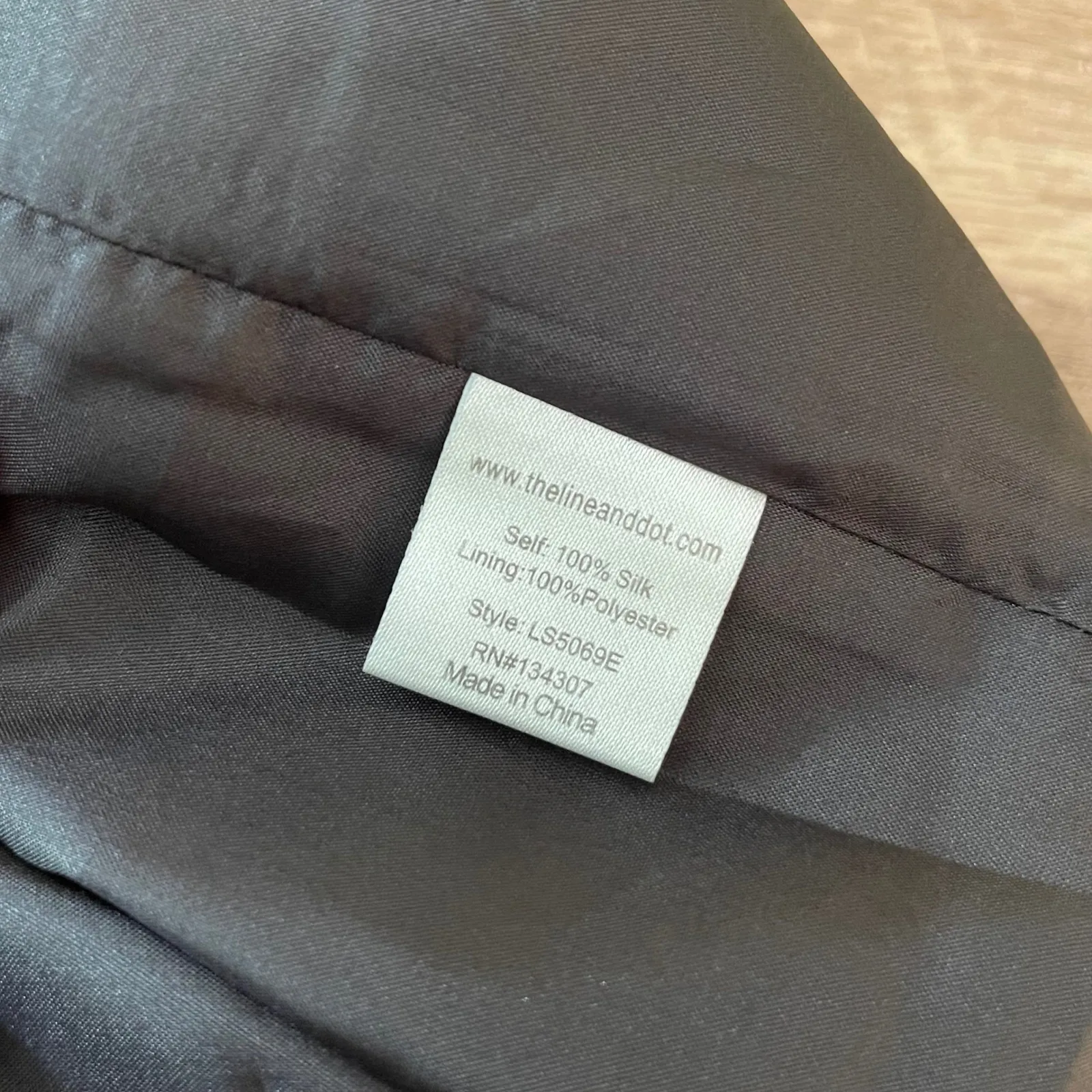 Line & Dot Black Silk Blend Midi Mini Slip Skirt Size Large - Image 5